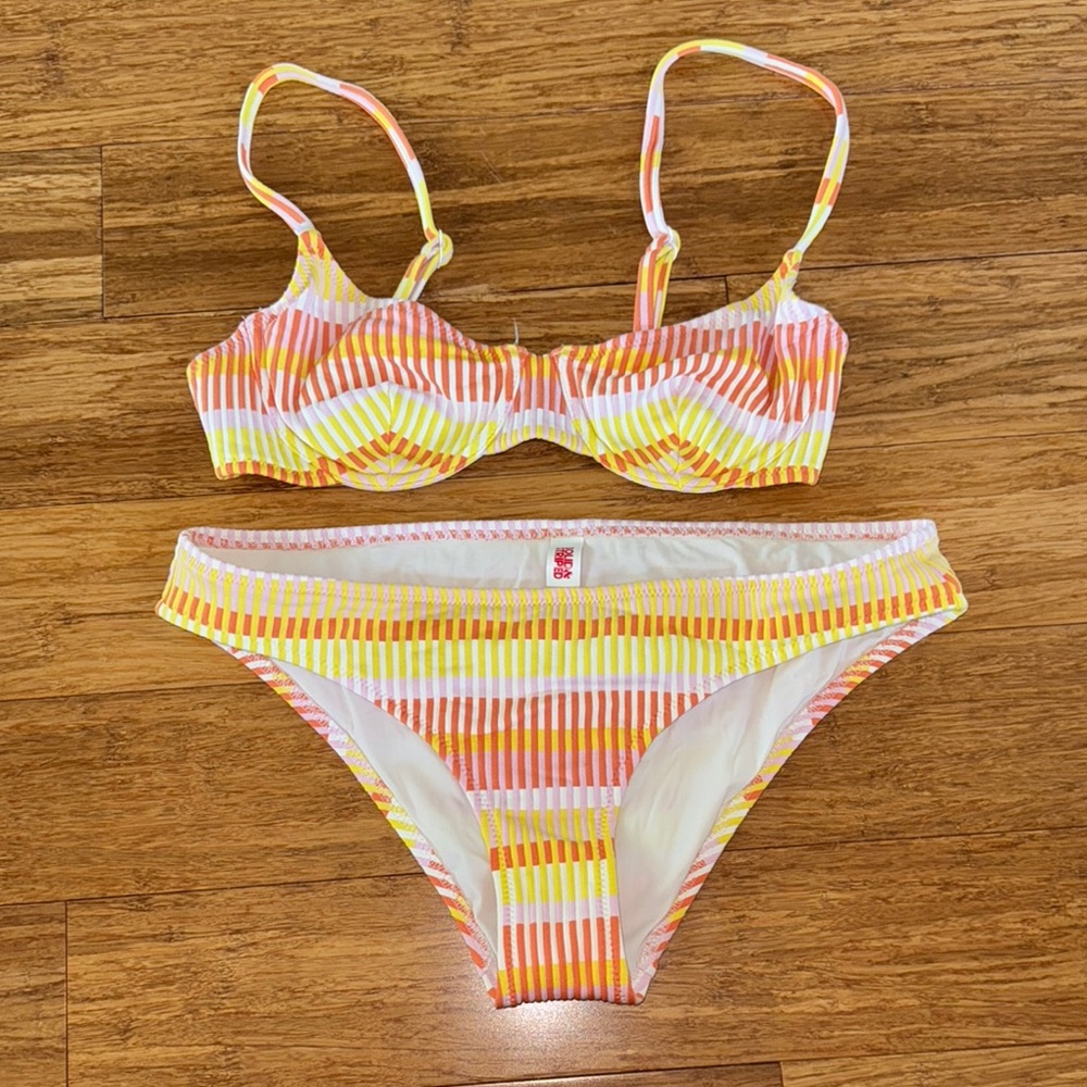 SOLID & STRIPED Multicolor Striped Bikini